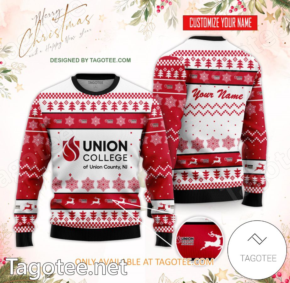 Union County College Custom Ugly Christmas Sweater - BiShop