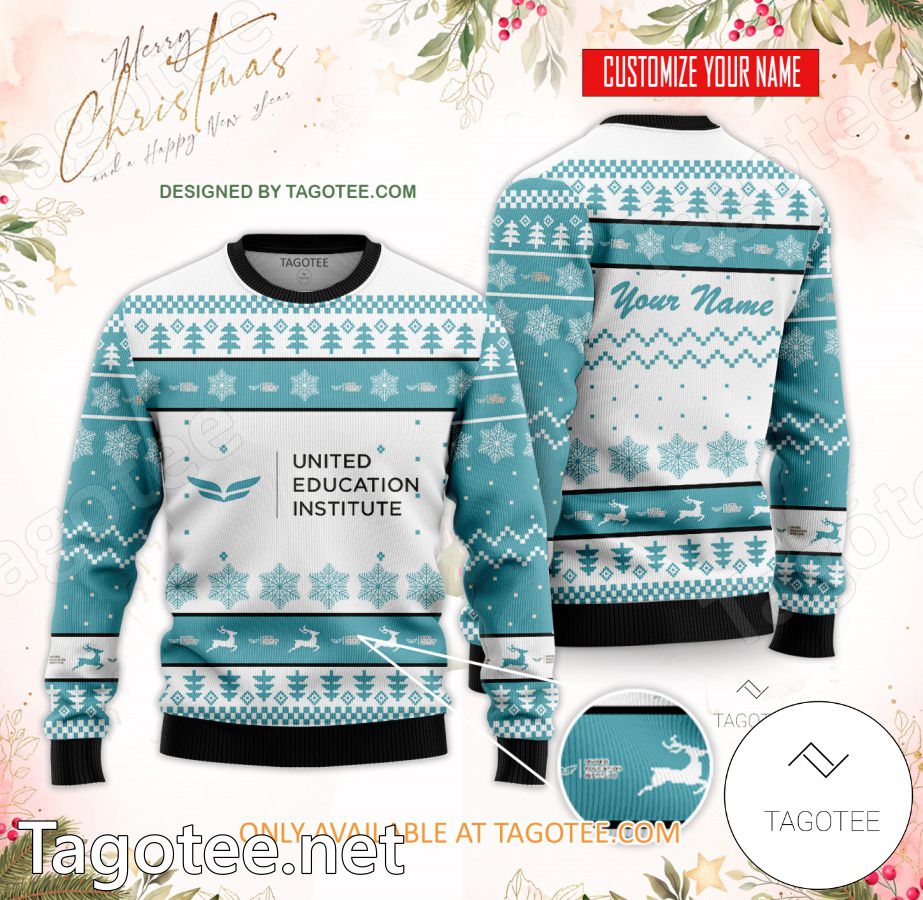 United Education Institute-Chula Vista Custom Ugly Christmas Sweater - BiShop