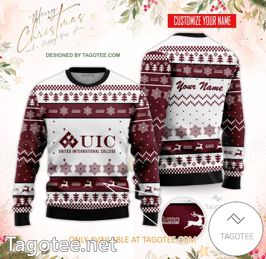 United International College Personalized Ugly Christmas Sweater - BiShop