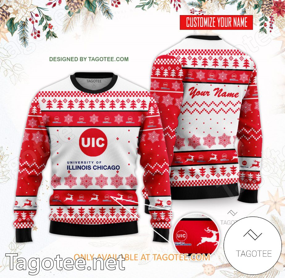 University of Illinois Chicago Custom Ugly Christmas Sweater - BiShop