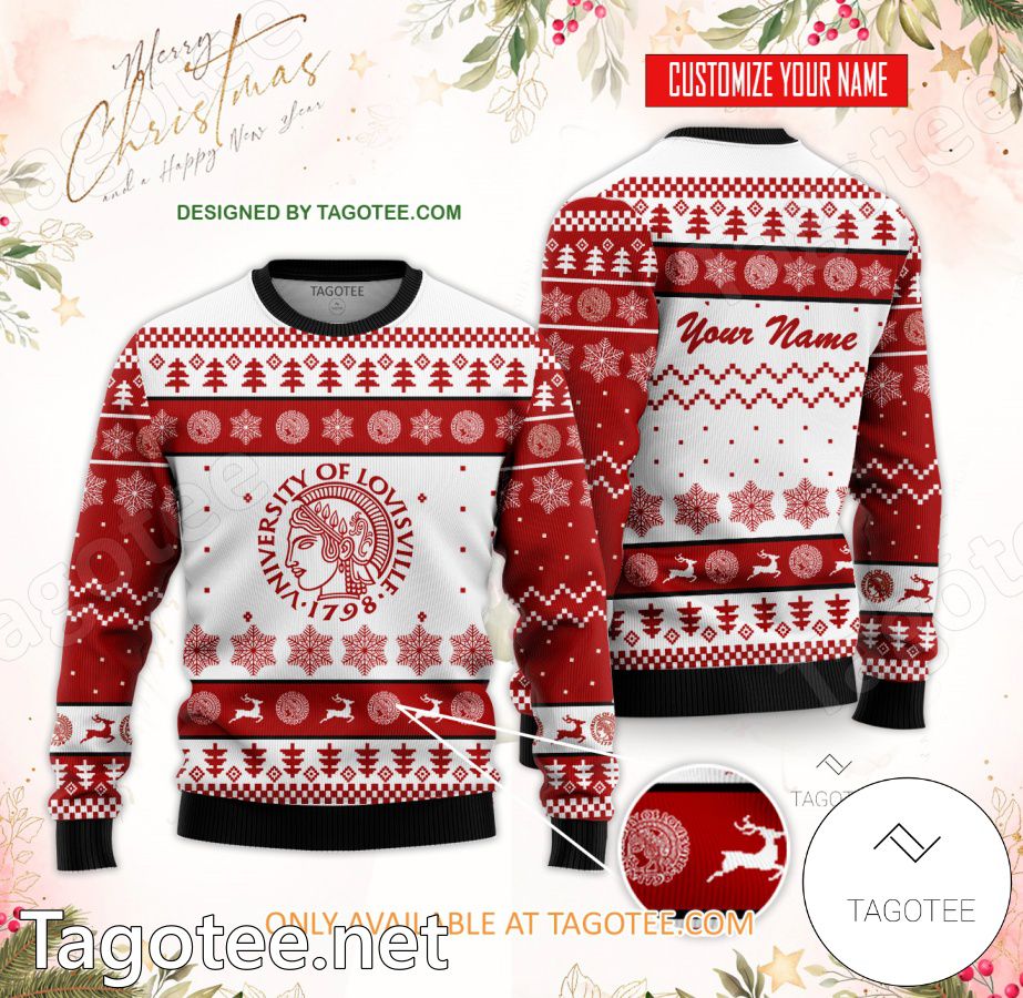 University of Louisville Custom Ugly Christmas Sweater - EmonShop - Tagotee