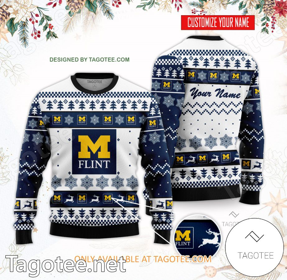University of Michigan-Flint Custom Ugly Christmas Sweater - BiShop