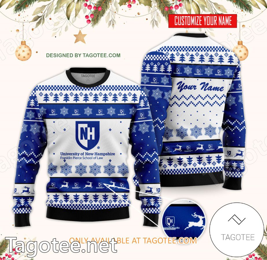 University of New Hampshire School of Law Custom Ugly Christmas Sweater - BiShop