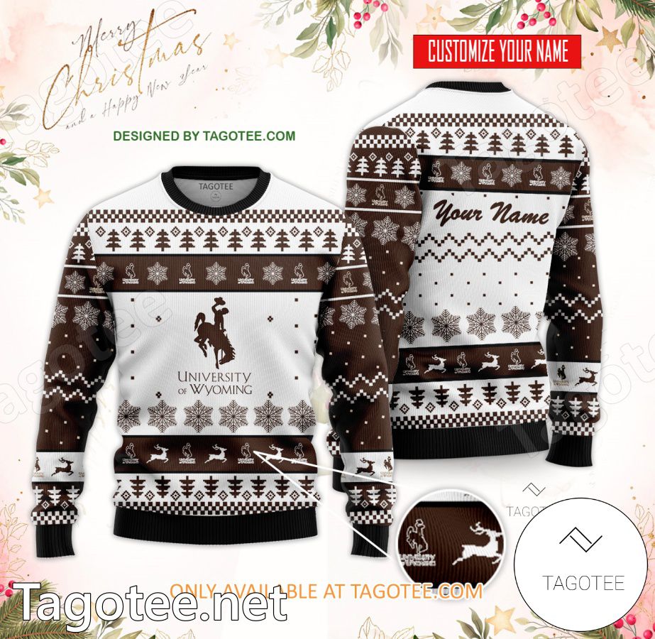 University of Wyoming Custom Ugly Christmas Sweater - EmonShop