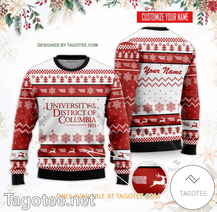 University of the District of Columbia Custom Ugly Christmas Sweater - BiShop