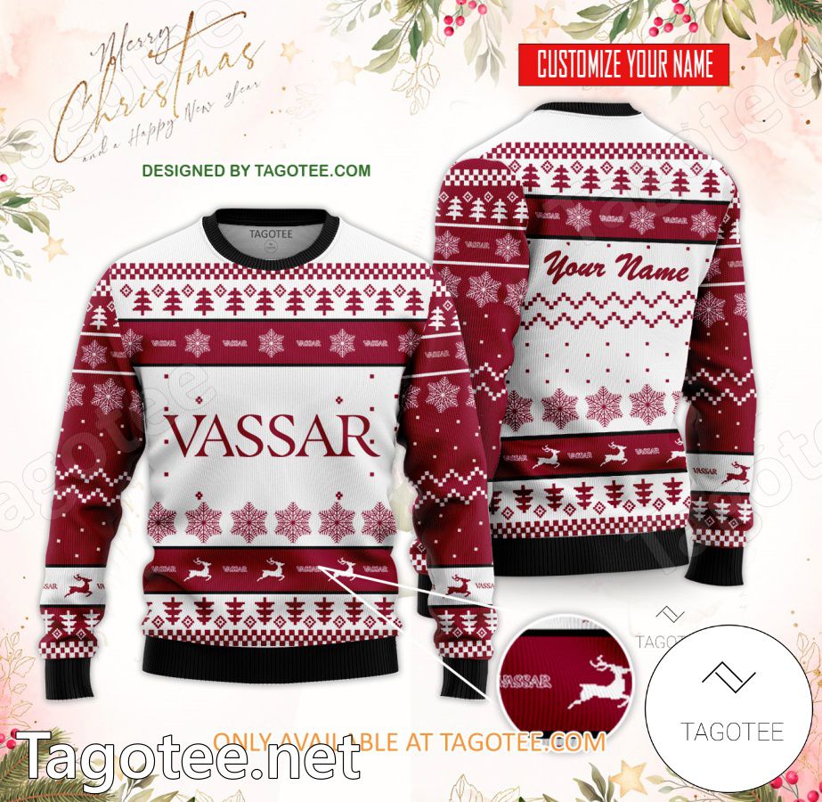 Vassar College Custom Ugly Christmas Sweater - MiuShop
