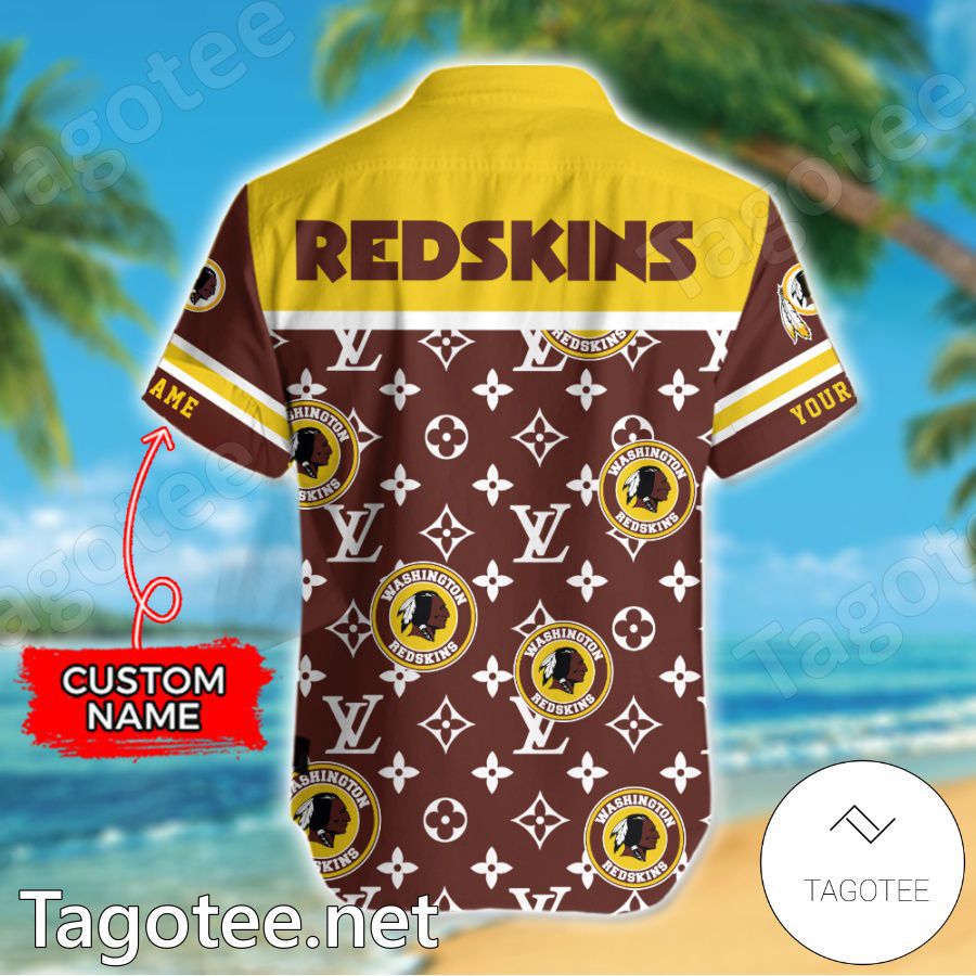 Washington Redskins Louis Vuitton LV NFL Custom Hawaiian Shirt b