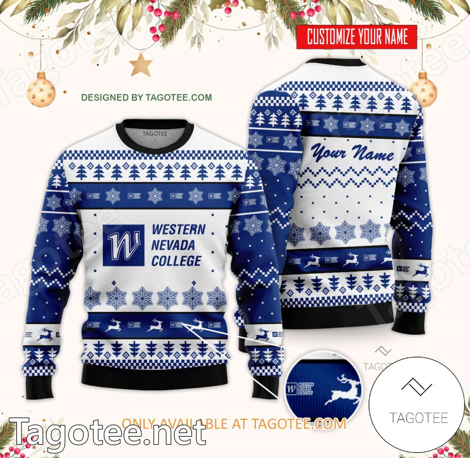 Western Nevada College Custom Ugly Christmas Sweater - BiShop