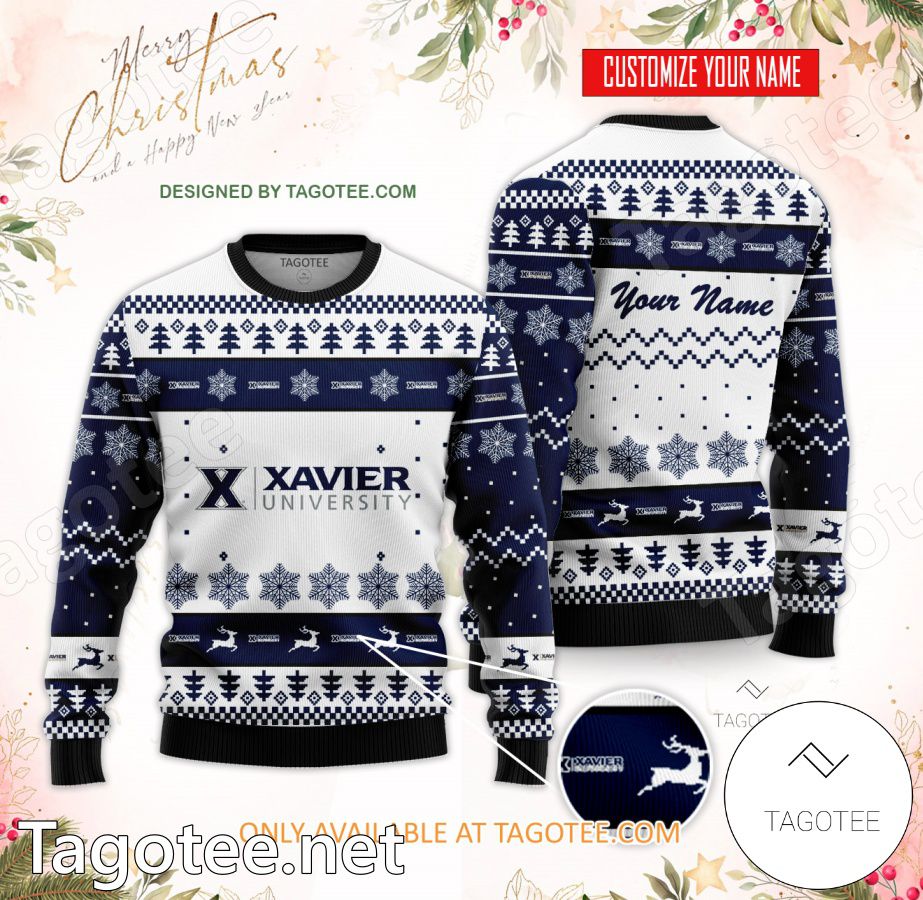 Xavier University Custom Ugly Christmas Sweater - BiShop