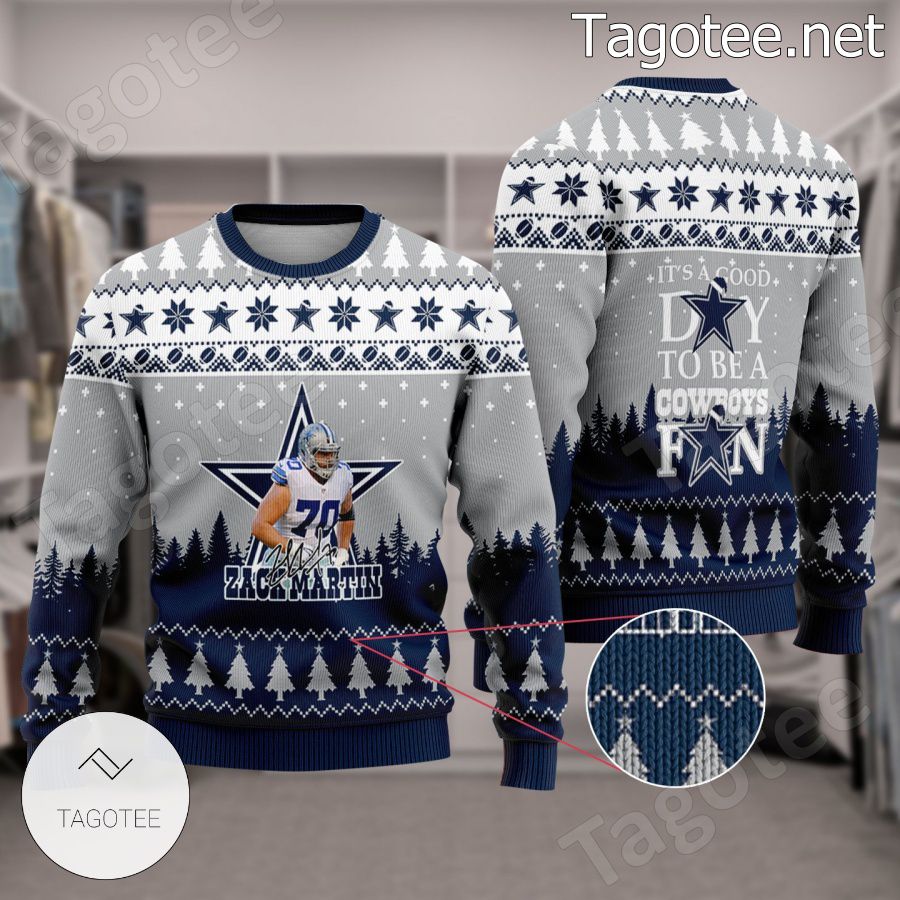Zack Martin #70 Dallas Cowboys Ugly Christmas Sweater - Tagotee