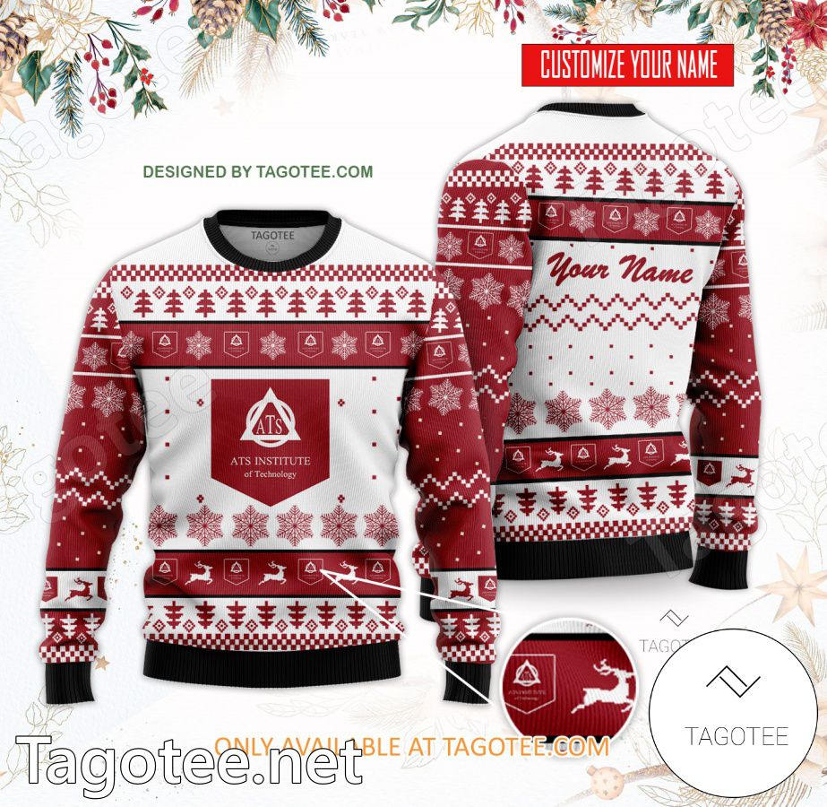 ATS Institute of Technology Custom Ugly Christmas Sweater - BiShop