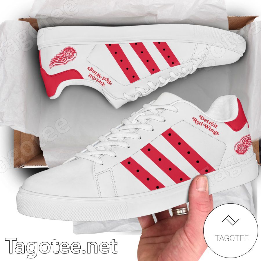 Detroit Red Wings Hockey Stan Smith Shoes - EmonShop