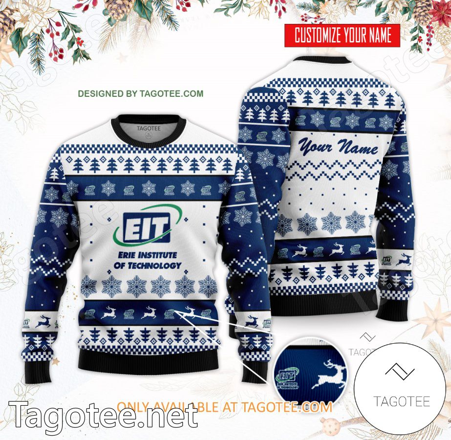 Erie Institute of Technology Custom Ugly Christmas Sweater - BiShop