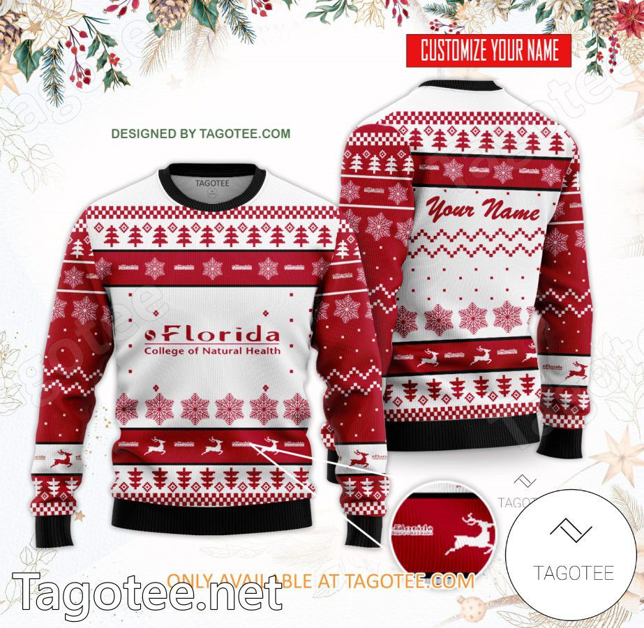 Florida College of Natural Health Custom Ugly Christmas Sweater - BiShop