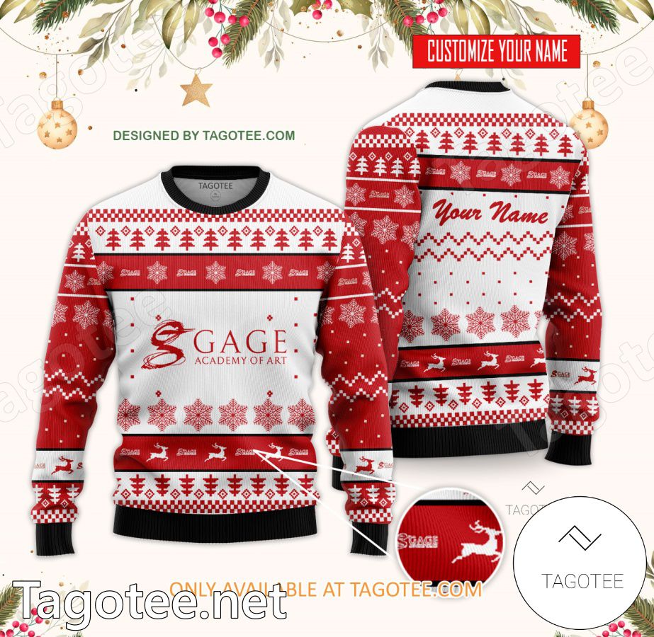 Gage Academy of Art Custom Ugly Christmas Sweater - BiShop