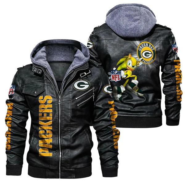 Green Bay Packers NFL Super Sonic 2D Leather Jacket