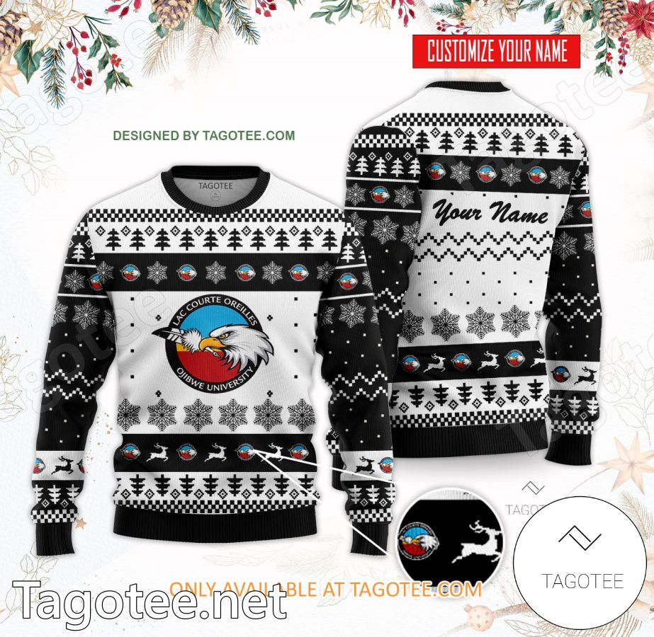 Lac Courte Oreilles Ojibwe Community College Custom Ugly Christmas Sweater - BiShop