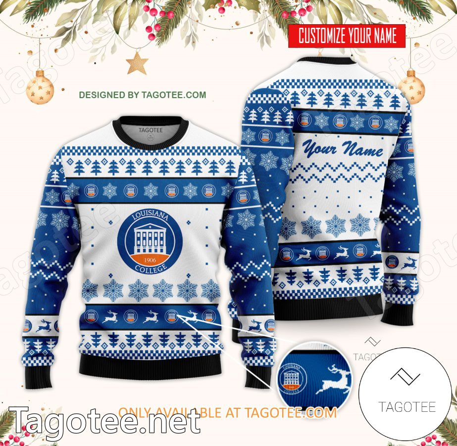 Louisiana College Custom Ugly Christmas Sweater - BiShop