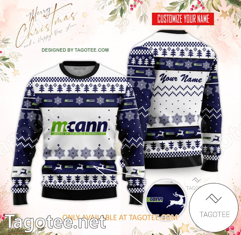 McCann School of Business and Technology Custom Ugly Christmas Sweater - BiShop