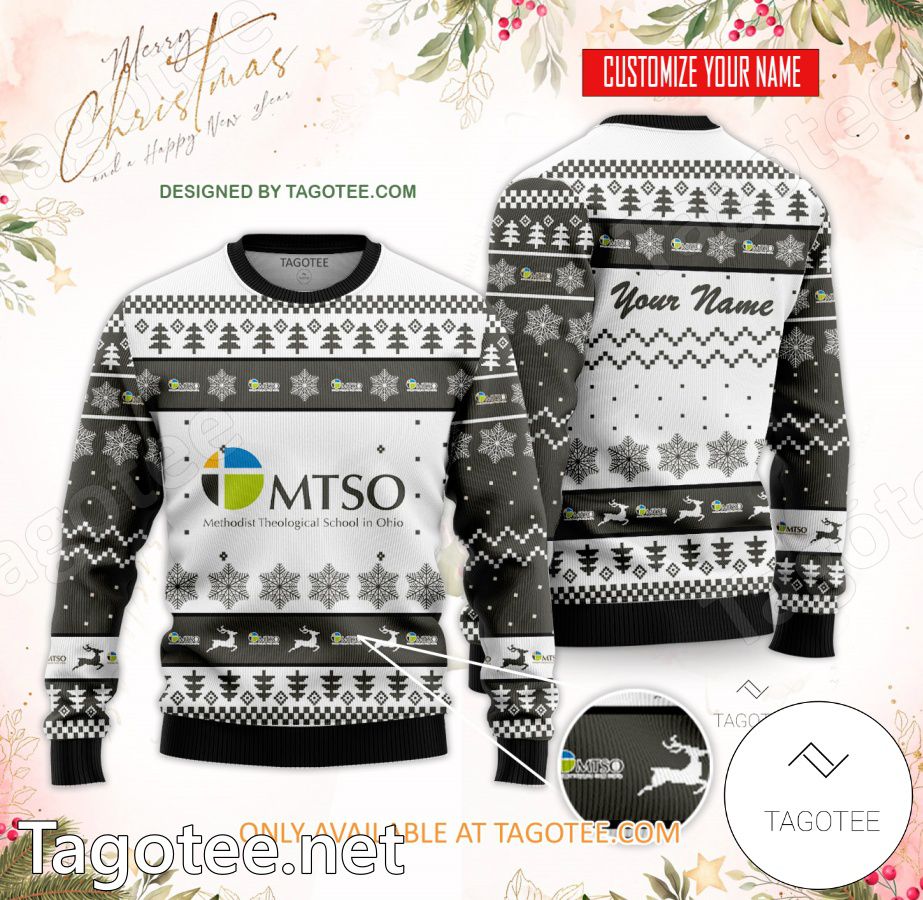 Methodist Theological School Ohio Custom Ugly Christmas Sweater - BiShop