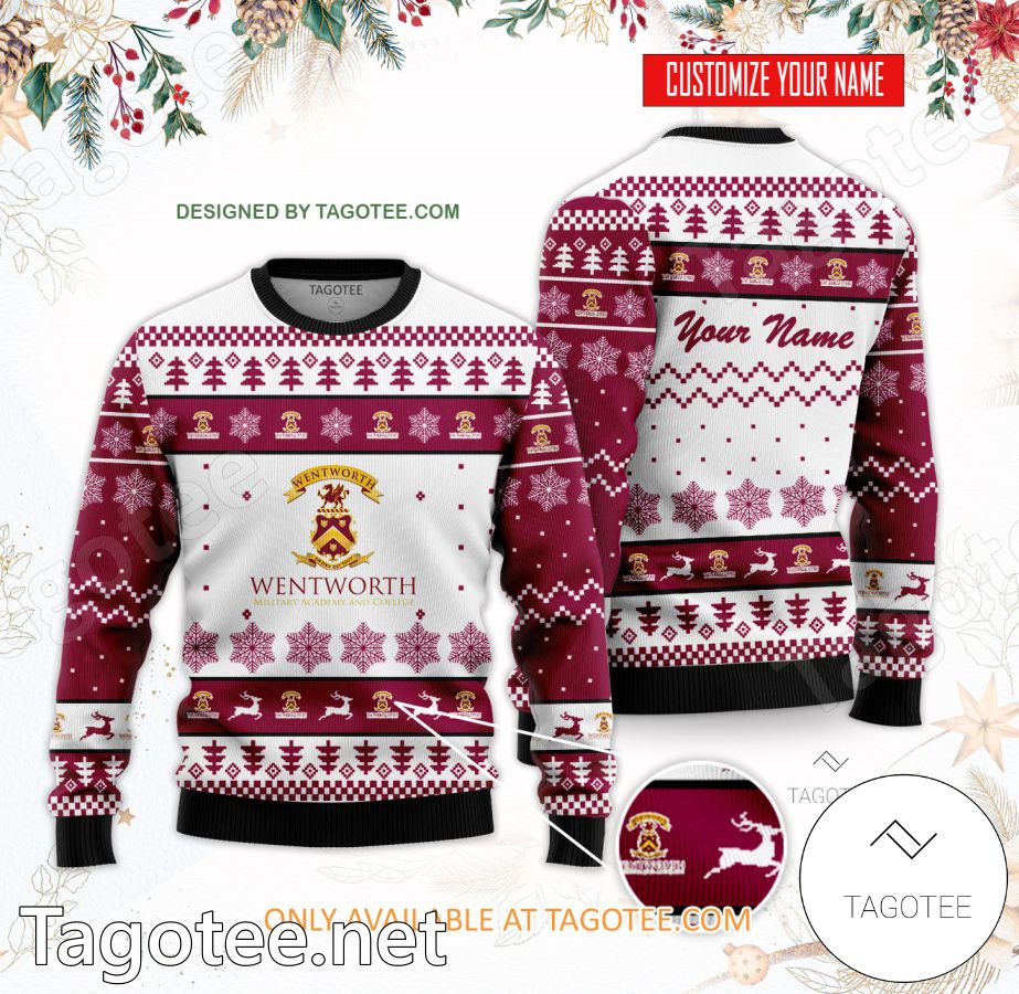 Wentworth Military Academy and College Custom Ugly Christmas Sweater ...