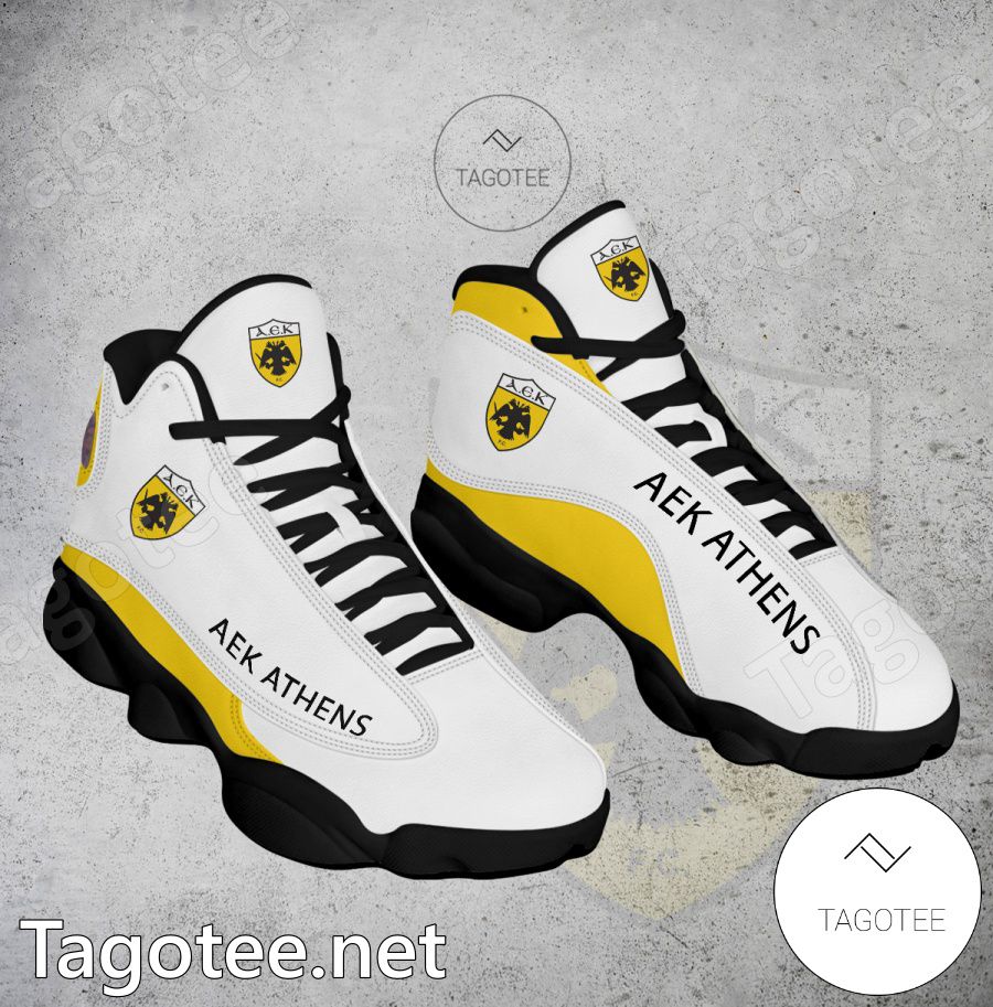 AEK Athens Logo Air Jordan 13 Shoes - EmonShop a
