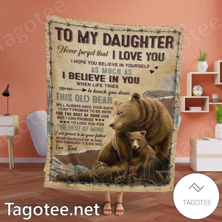 Bears To My Daughter I Believe In You Blanket a