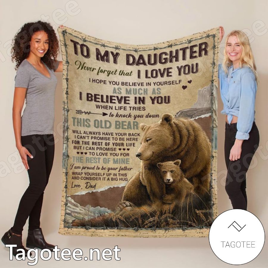 Bears To My Daughter I Believe In You Blanket b