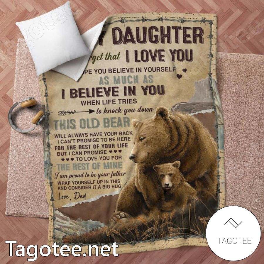 Bears To My Daughter I Believe In You Blanket c
