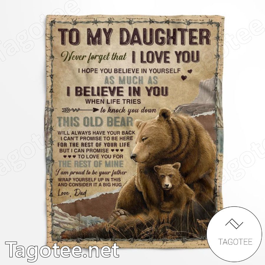 Bears To My Daughter I Believe In You Blanket