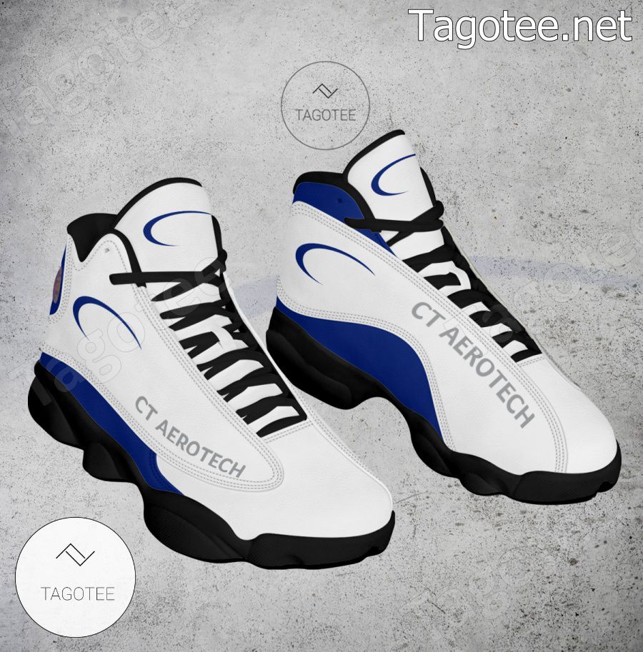 CT Aero Tech School Logo Air Jordan 13 Shoes - EmonShop a