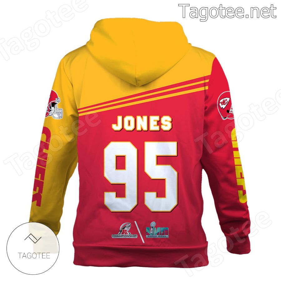 Chris Jones 95 Kansas City Chiefs AFC Champions Fan NFL Hoodie - Tagotee