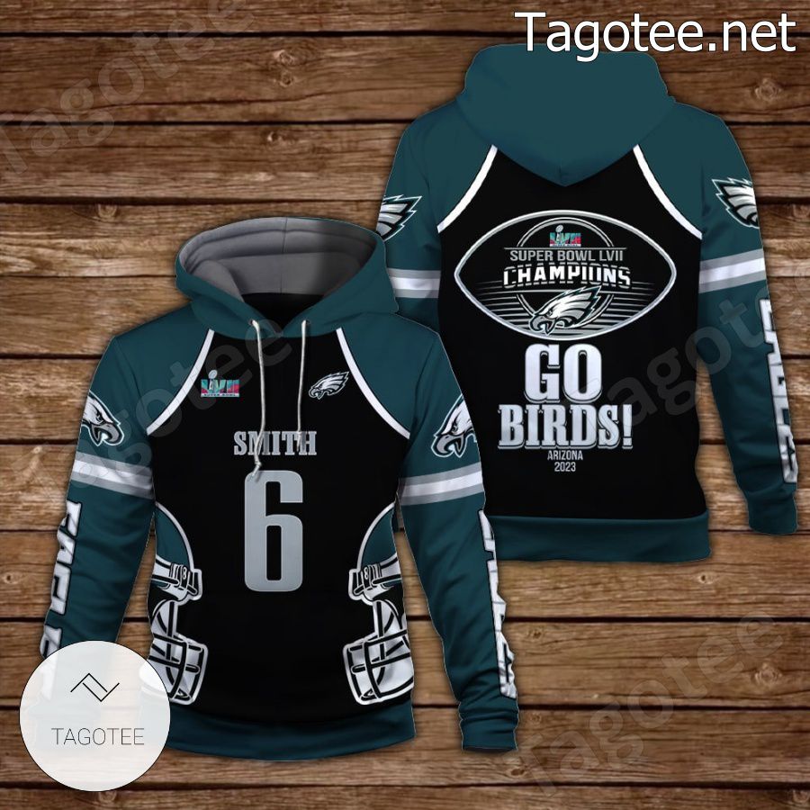 Devonta Smith 6 Philadelphia Eagles 3D Hoodie Super Bowl Champion