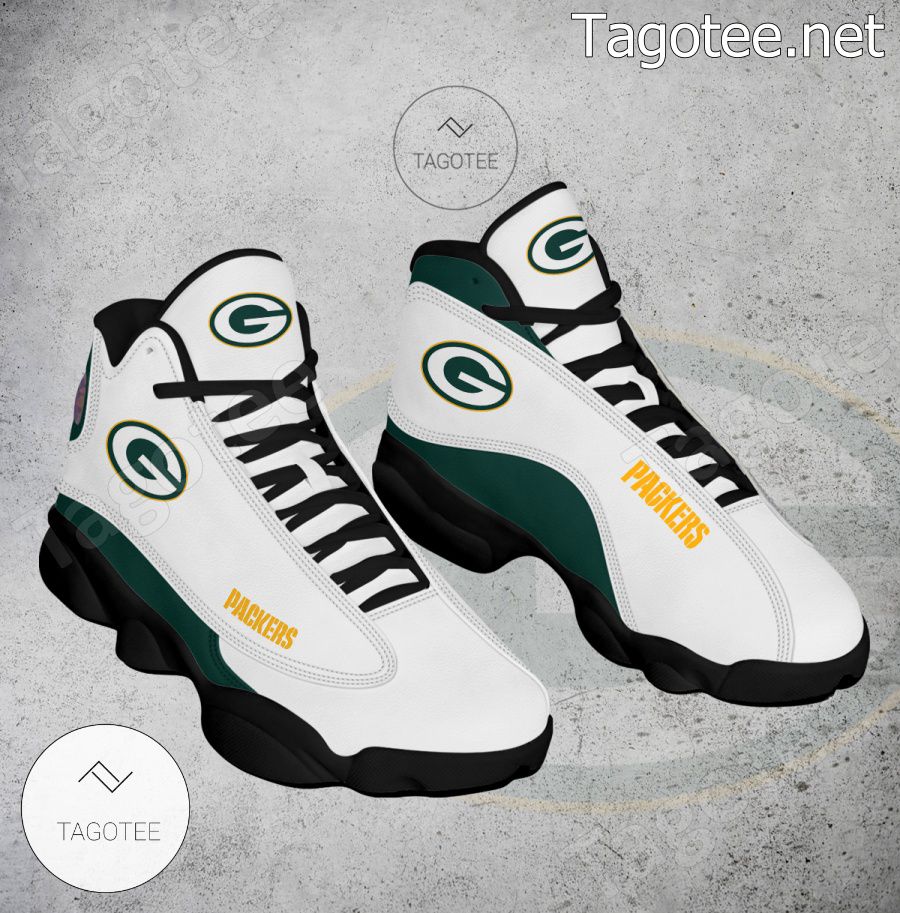 Green Bay Packers Custom Name Air Jordan 13 Shoes