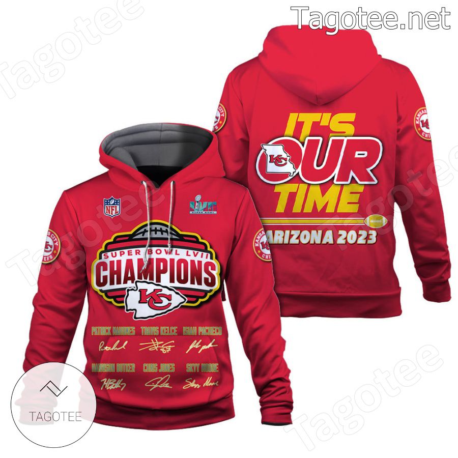 It Is Our Time Team' Signatures Kansas City Chiefs Fan NFL Hoodie - Tagotee