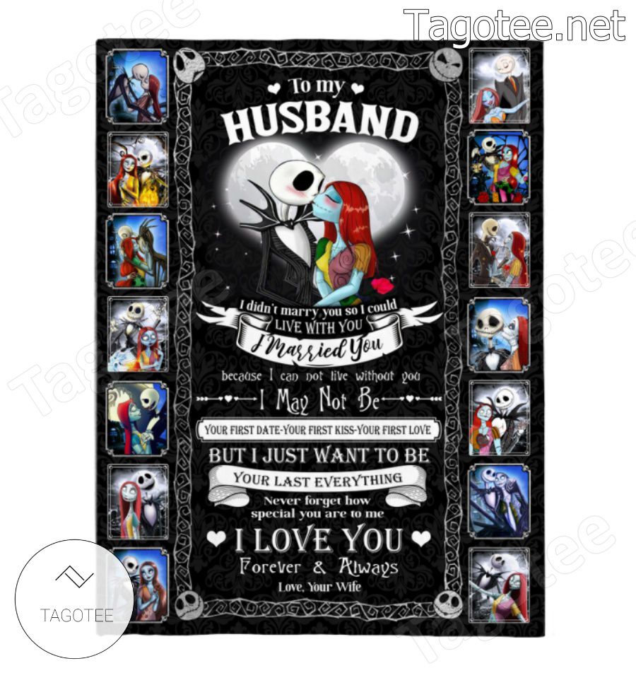 Jack Skellington And Sally Husband I Love You Forever And Always Blanket a