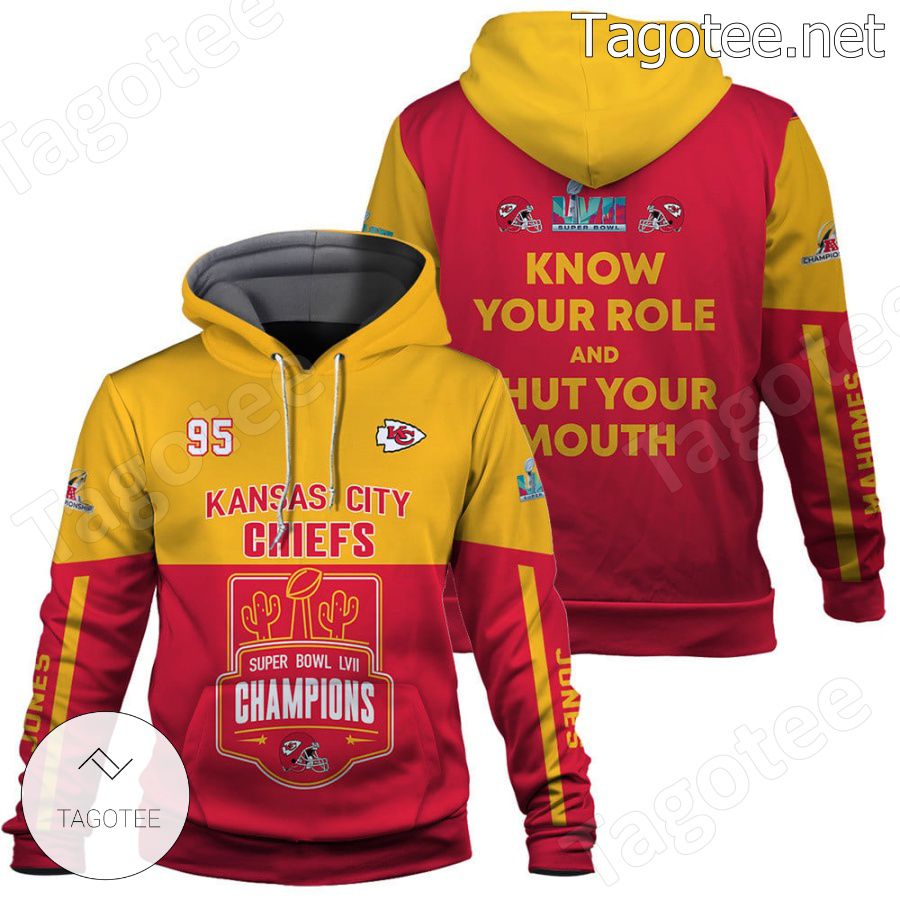 Jones 95 Kansas City Chiefs Know Your Role And Shut Your Mouth Fan NFL  Hoodie - Tagotee