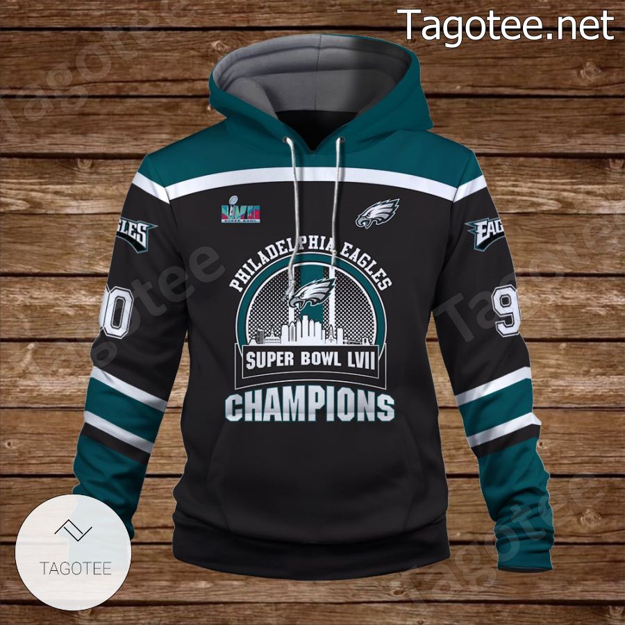 Jordan Davis 90 Eagles Team Philadelphia Eagles Fan NFL Hoodie - Tagotee