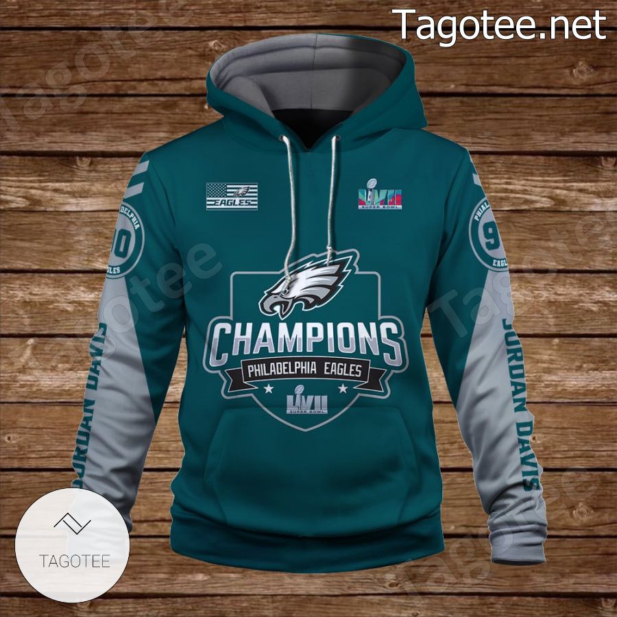 Jordan Davis 90 Eagles Team Philadelphia Eagles Fan NFL Hoodie - Tagotee