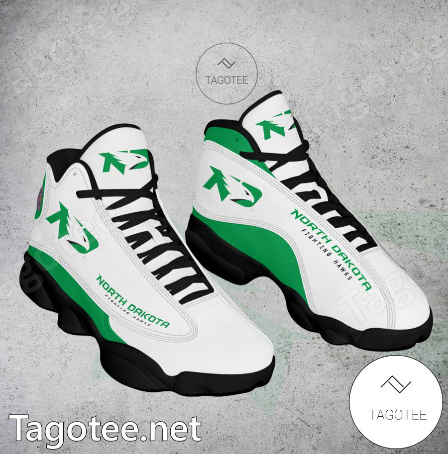 North Dakota Fighting Hawks Club Air Jordan 13 Shoes - BiShop a