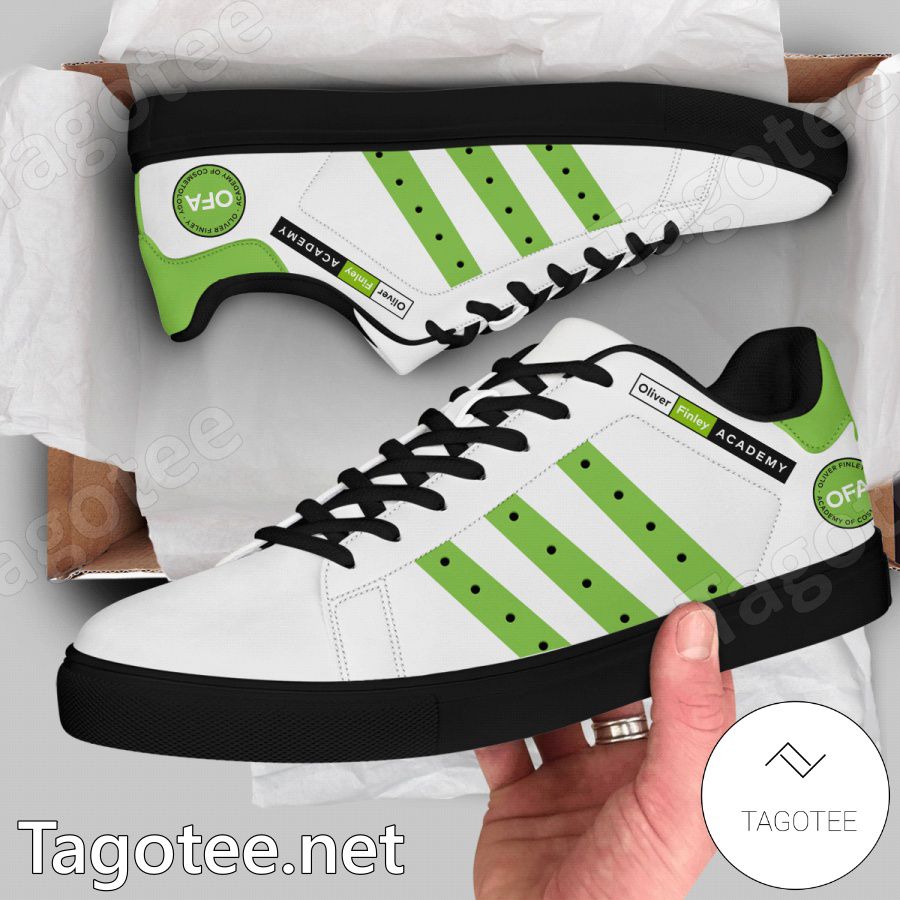 Oliver Finley Academy of Cosmetology Logo Stan Smith Shoes