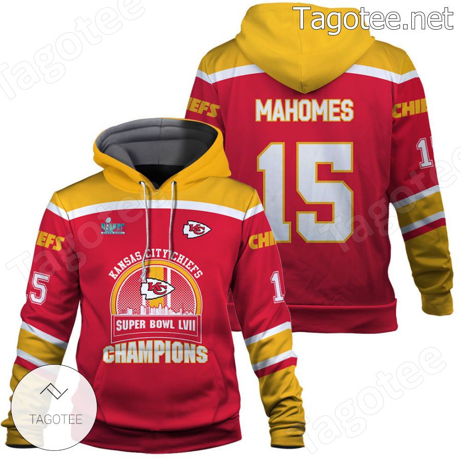 Patrick Mahomes 15 Chiefs Team Kansas City Chiefs Fan NFL Hoodie - Tagotee