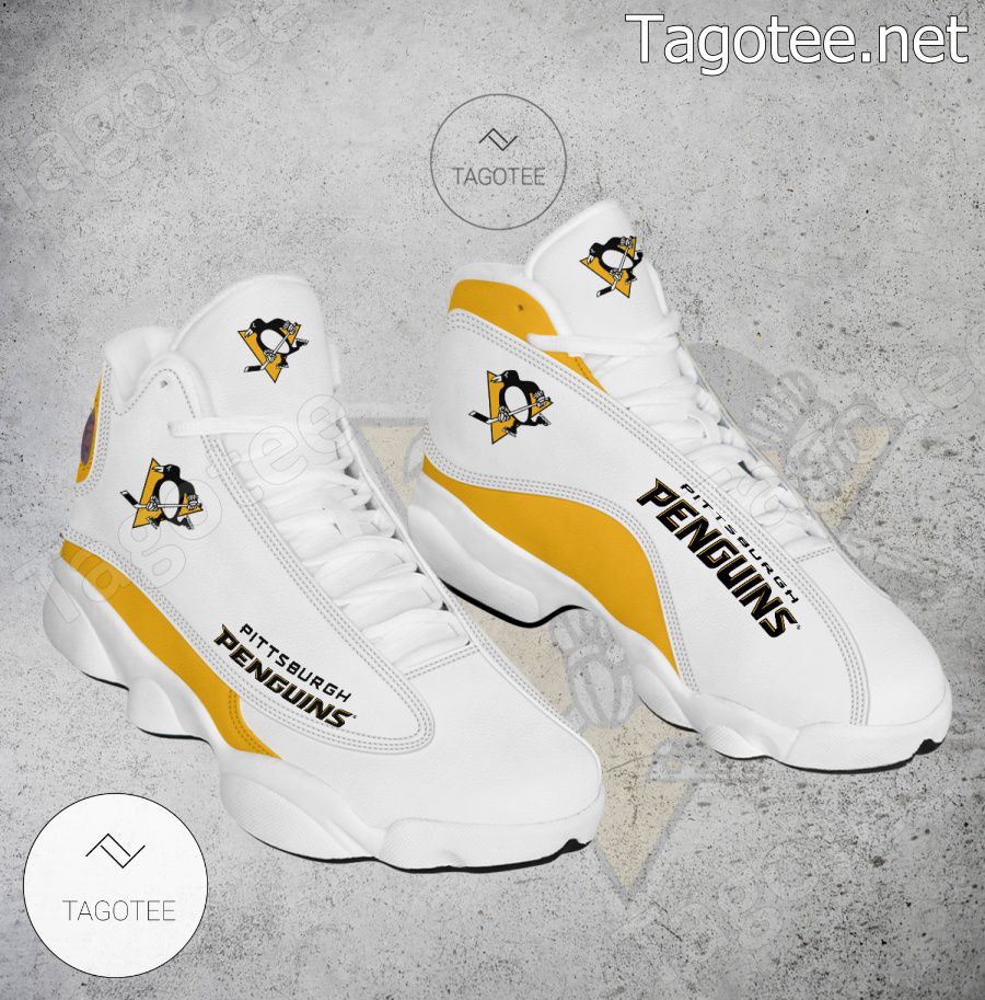 Pittsburgh Penguins Air Jordan 13 Custom Name Personalized Shoes