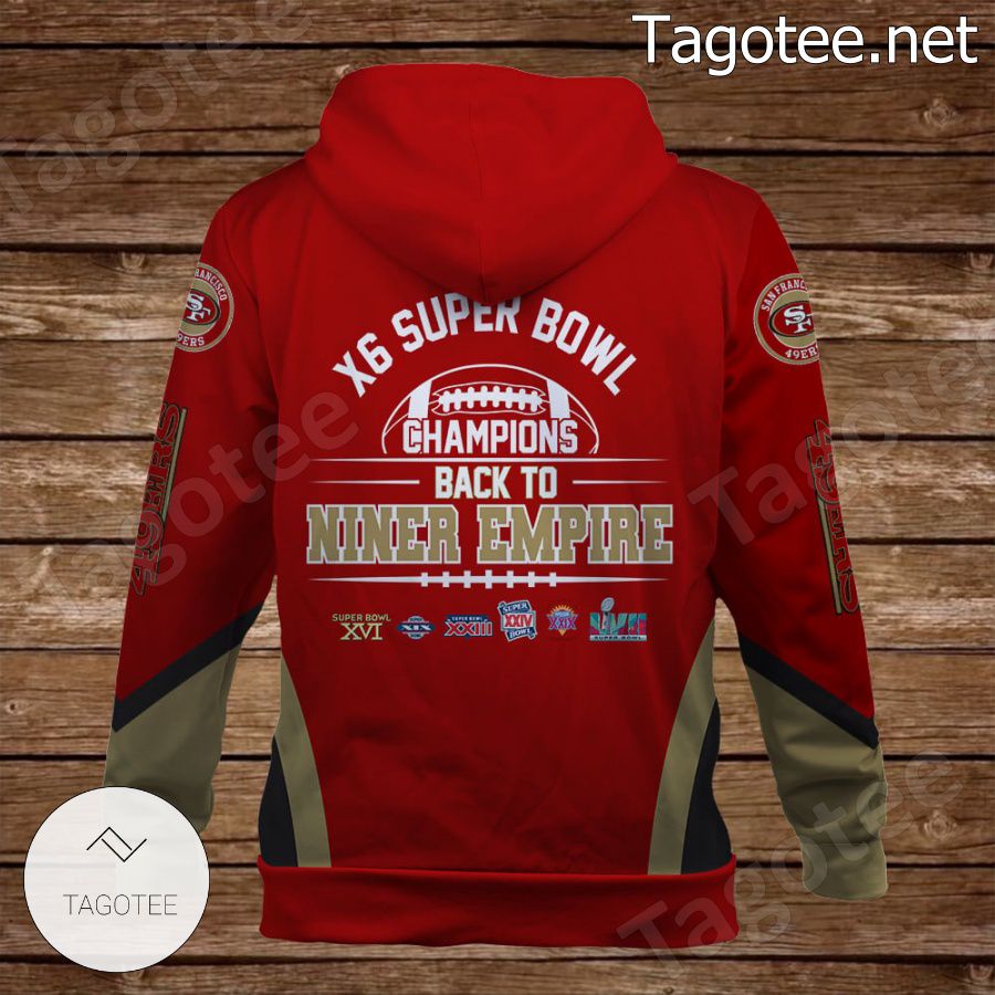 San Fran 49ers Hoodies 5 Times Super Bowl Champions