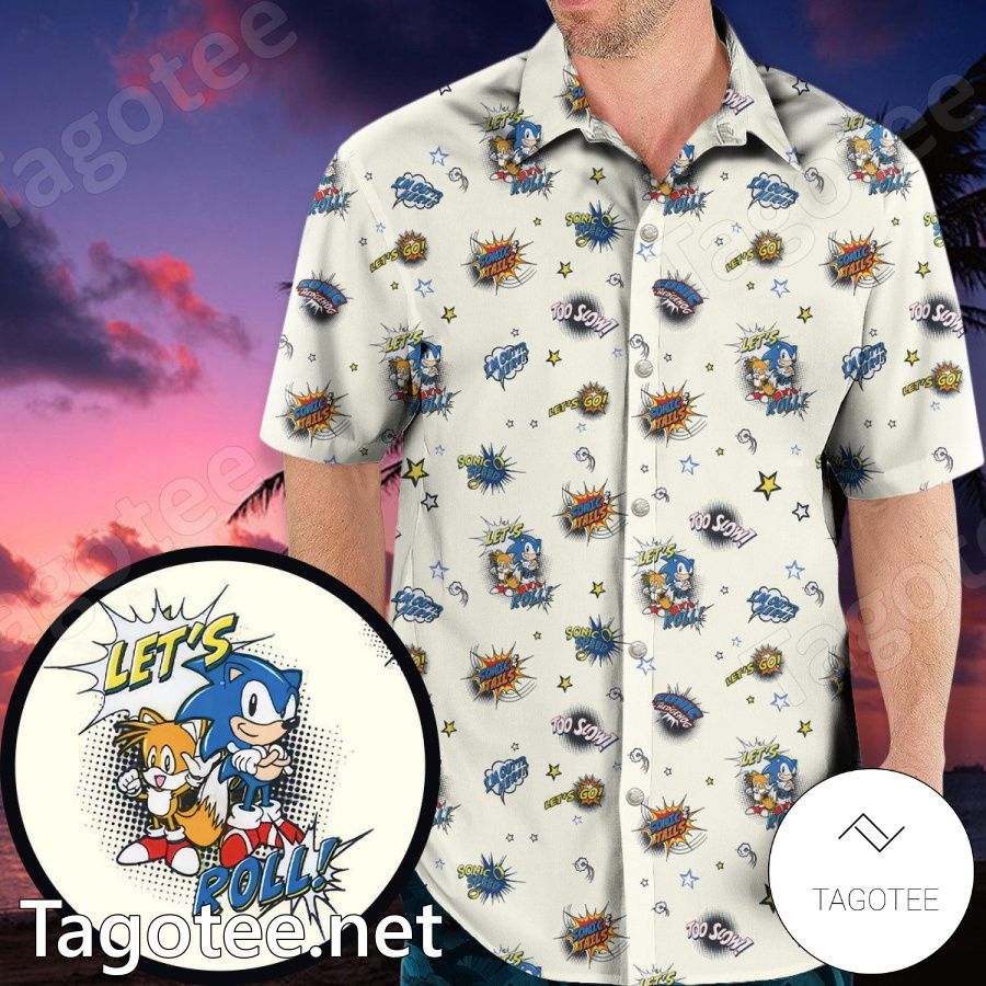 Sonic The Hedgehog Hawaiian Shirt  Hawaiian shirt, Casual button
