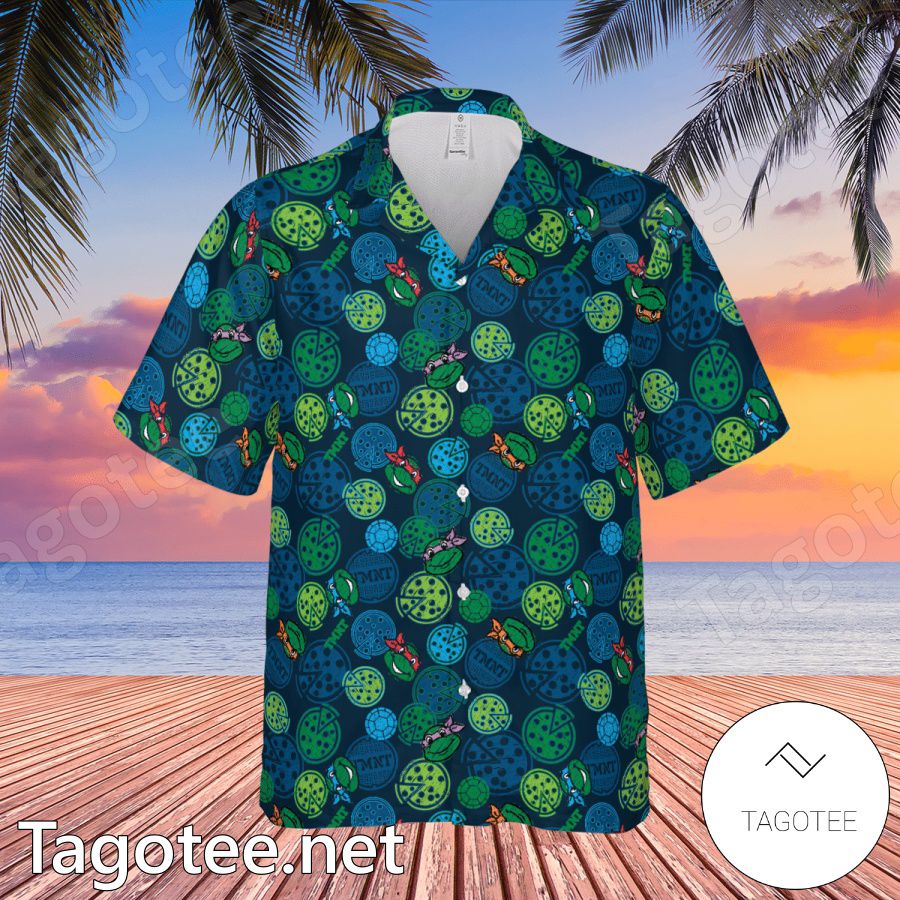 Teenage Mutant Ninja Turtles Pizza Aloha Hawaii Shirt b