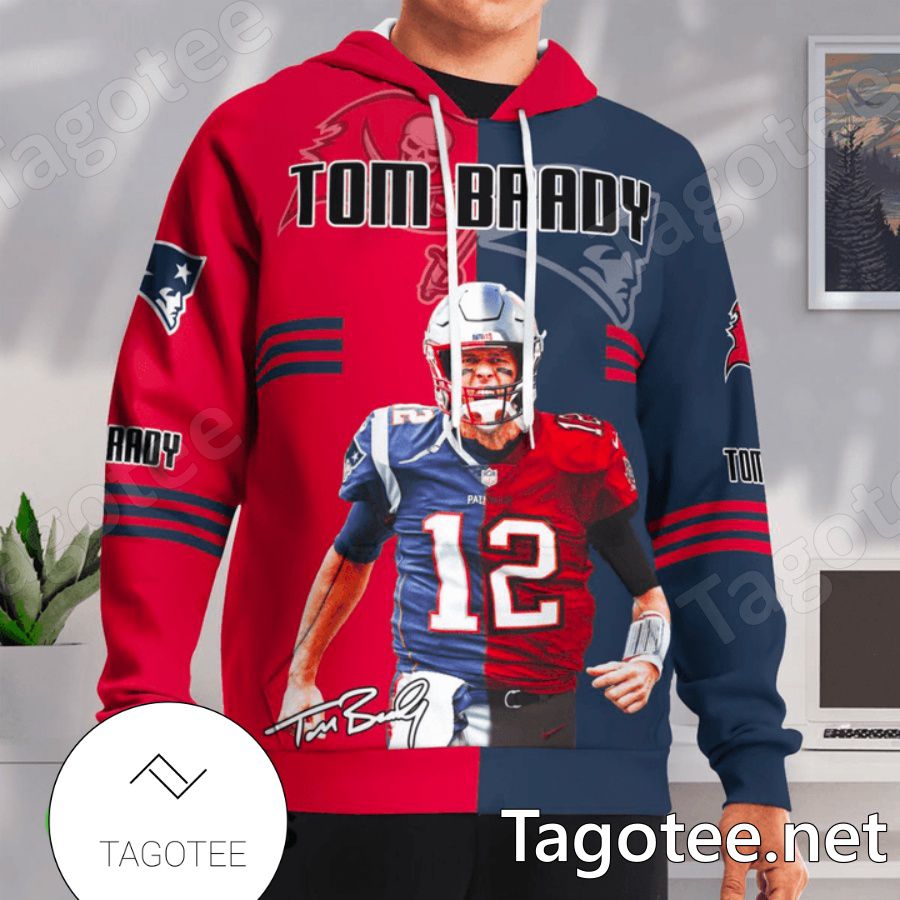 Tom Brady 12 23 Years 2000-2023 Thank You For The Memories Signatures Hoodie  - Tagotee