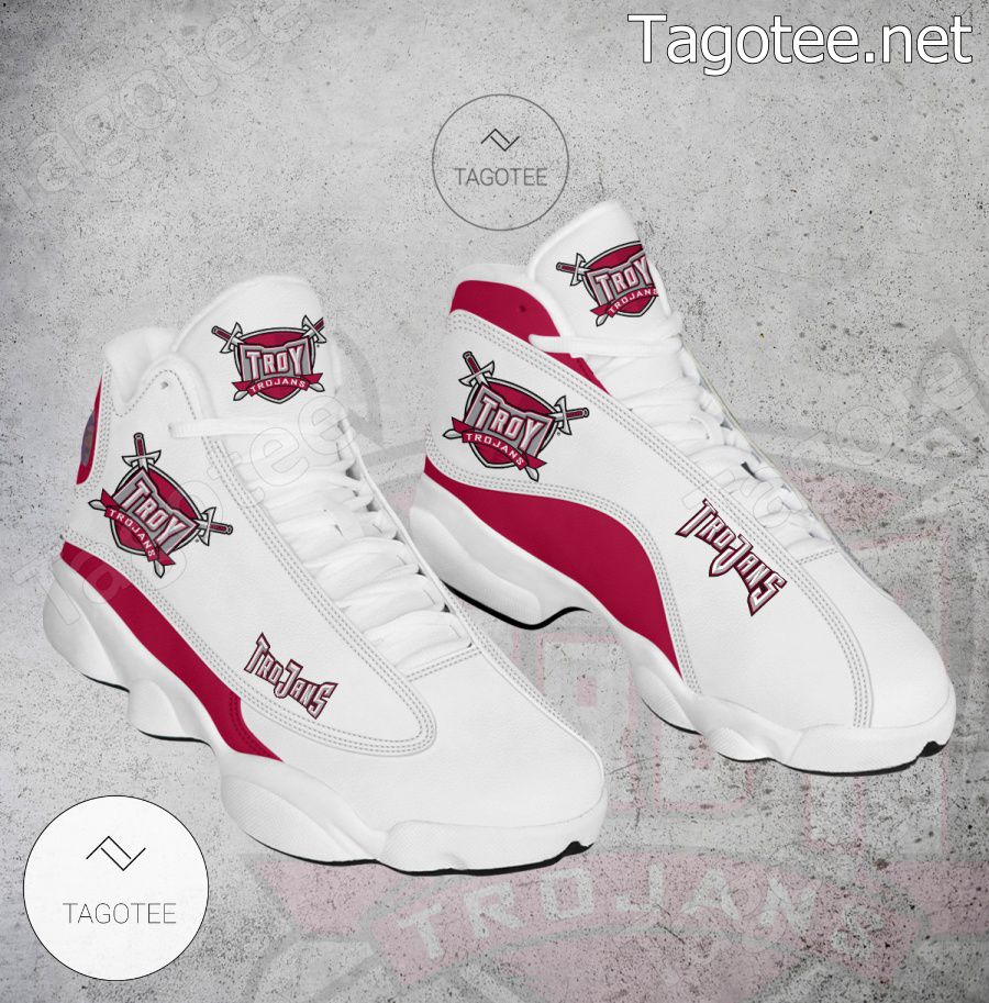 Troy Trojans NCAA Logo Air Jordan 13 Shoes - BiShop