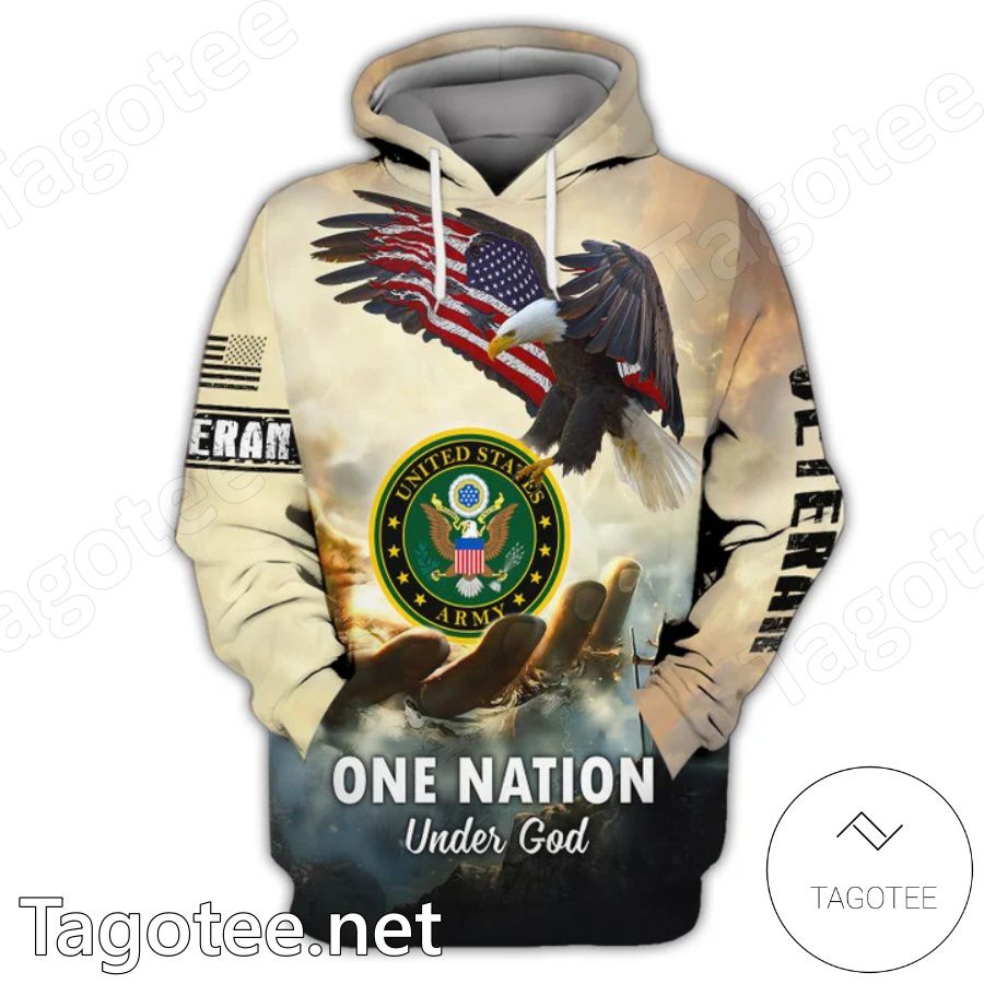 United States Army Veteran One Nation Under God T-shirt, Hoodie