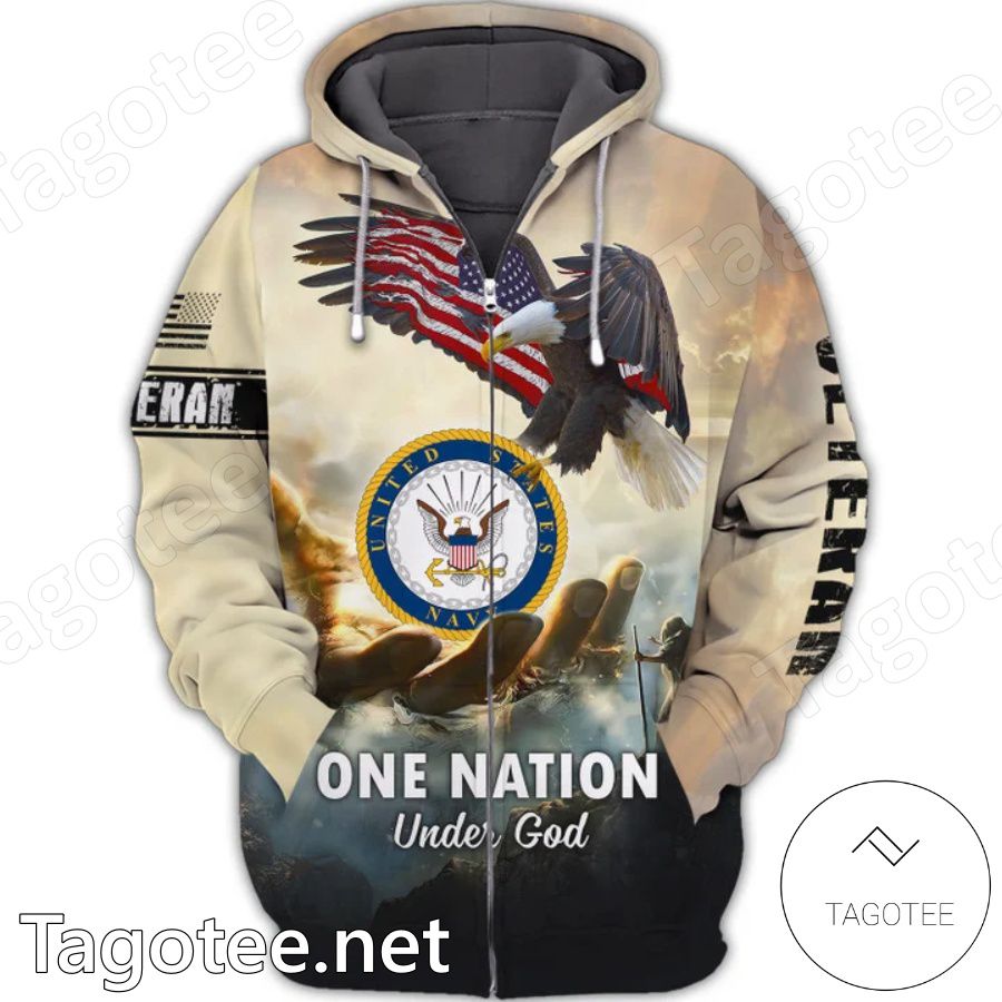 United States Navy Veteran One Nation Under God T-shirt, Hoodie